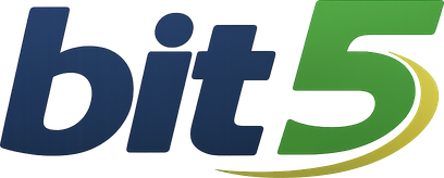 bit 5 logo in blue and green coastal style